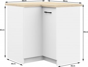 Nore Virtuvinė spintelė NORE Oliwia S90/90, balta 3