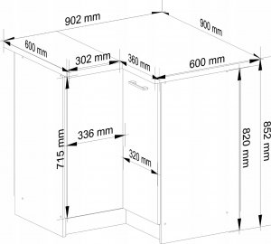 Nore Virtuvinė spintelė NORE Oliwia S90/90, balta 8