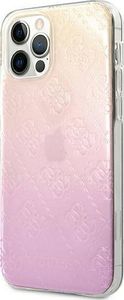 Guess Guess GUHCP12M3D4GGPG iPhone 12/12 Pro 6,1" różowy pink 3D Raised 4G Gradient 2