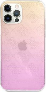 Guess Guess GUHCP12M3D4GGPG iPhone 12/12 Pro 6,1" różowy pink 3D Raised 4G Gradient 3