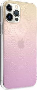 Guess Guess GUHCP12M3D4GGPG iPhone 12/12 Pro 6,1" różowy pink 3D Raised 4G Gradient 4
