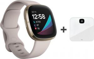 Smartwatch Fitbit Sense + waga Aria Air Biały 1
