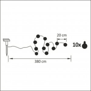 Sanico Girlanda solarna Polux SL3814 kulki 10szt. 3