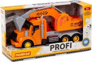 Polesie Polesie 86457 "Profi' samochód-koparka z napędem, pomarańczowy, światło, dźwięk w pudełku 1