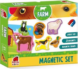 Roter Kafer Puzzle magnetyczne "Farma" z tablicą RK2090-01 1