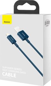 Kabel USB Baseus USB-A - Lightning 1 m Niebieski (CALYS-A03) 4
