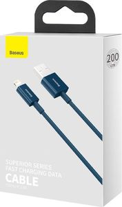 Kabel USB Baseus USB-A - Lightning 2 m Niebieski (CALYS-C03) 5
