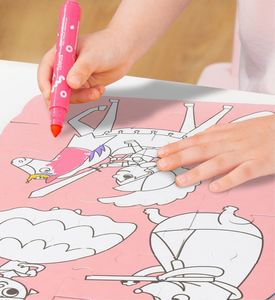 Robotime Technology ROBOTIME Puzzle Drewniane puzzle kolorowanka smok 3