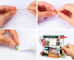 Robotime Technology ROBOTIME Składany Drewniany Model Puzzle 3D Cukiernia 10