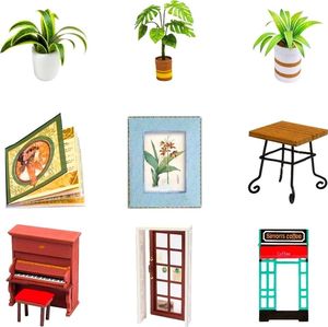 Robotime Technology ROBOTIME Składany Malowany Model Mini Kawiarnia 5