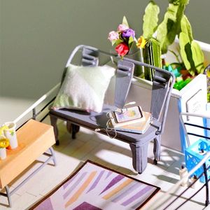 Robotime Technology ROBOTIME Składany Malowany Model Pokój na Poddaszu 6