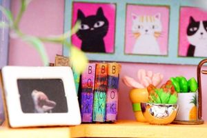 Robotime Technology ROBOTIME Składany Malowany Model Pokój na Poddaszu 9