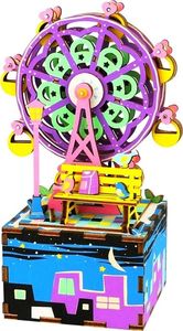 Robotime Technology ROBOTIME Drewniany Model Puzzle 3D Pozytywka Diabelski Młyn 1