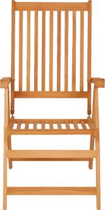 vidaXL Krzesła ogrodowe, 4 szt., jasnozielone poduszki, drewno tekowe (3065541) 4