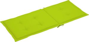 vidaXL Poduszki na krzesła ogrodowe, 2 szt., jasnozielone, 120x50x4 cm 3