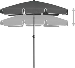 vidaXL Parasol plażowy, antracytowy, 180x120 cm 5