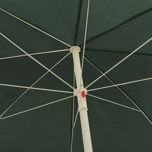 vidaXL Parasol plażowy zielony 240 cm 2