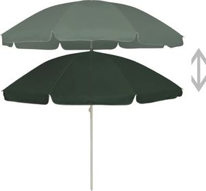 vidaXL Parasol plażowy zielony 240 cm 3