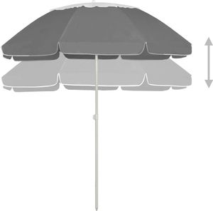 vidaXL Parasol plażowy antracytowy 300 cm 4