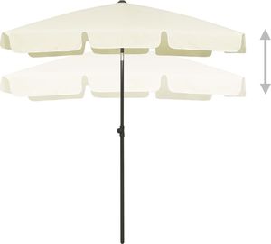 vidaXL Parasol plażowy, piaskowy żółty, 180x120 cm 5