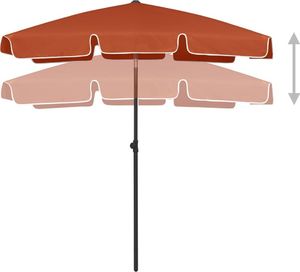 vidaXL Parasol plażowy, terakota, 180x120 cm 5