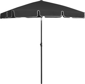 vidaXL Parasol plażowy, czarny, 180x120 cm 4