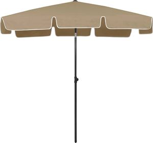 vidaXL Parasol plażowy, taupe, 200x125 cm 4