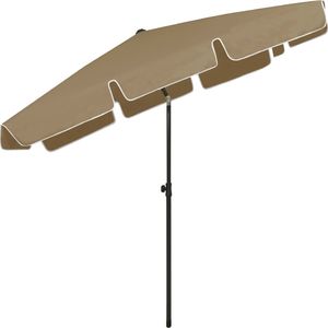 vidaXL Parasol plażowy, taupe, 200x125 cm 6