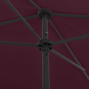 vidaXL Parasol plażowy, czerwony, 200x125 cm 2