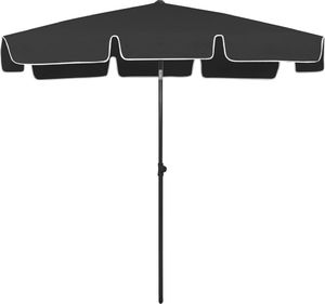 vidaXL Parasol plażowy, czarny, 200x125 cm 4