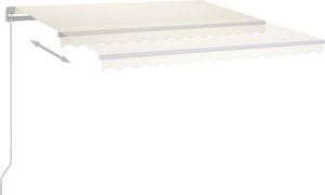 vidaXL Ręcznie zwijana markiza z LED, 300 x 250 cm, kremowa 3