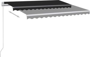 vidaXL Ręcznie zwijana markiza z LED, 350 x 250 cm, antracytowa 3