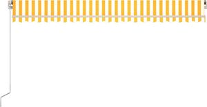 vidaXL Ręcznie zwijana markiza z LED, 500 x 300 cm, żółto-biała 4