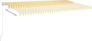 vidaXL Ręcznie zwijana markiza z LED, 600 x 300 cm, żółto-biała 3
