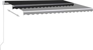 vidaXL Ręcznie zwijana markiza, 450x350 cm, antracytowa 3