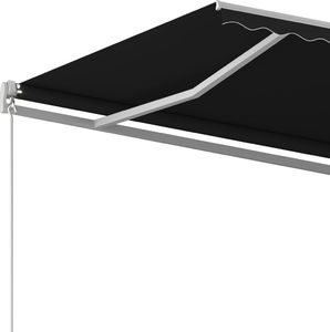 vidaXL Ręcznie zwijana markiza, 450x350 cm, antracytowa 5