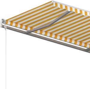 vidaXL Automatycznie zwijana markiza, 300 x 250 cm, żółto-biała 5
