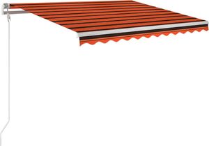 vidaXL Automatycznie zwijana markiza, 300x250 cm, pomarańczowo-brązowa 2