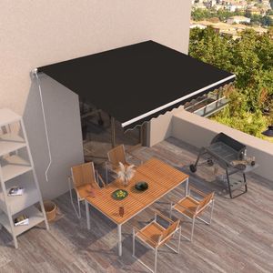 vidaXL Automatycznie zwijana markiza, 400 x 350 cm, antracytowa 1