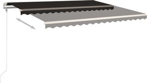 vidaXL Automatycznie zwijana markiza, 400 x 350 cm, antracytowa 3
