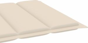 vidaXL Poduszka na leżak kremowa 200x50x4cm tkanina 4
