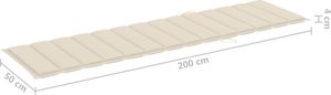 vidaXL Poduszka na leżak kremowa 200x50x4cm tkanina 6
