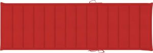 vidaXL Poduszka na leżak czerwona 200x70x4 cm tkanina 3