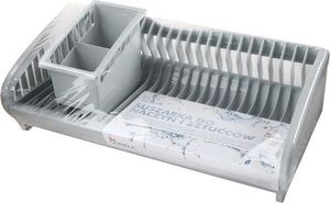 SUSZARKA DO NACZYŃ Z OCIEKACZEM JASNY SZARY 47,5X22X20CM 4