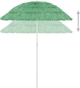 vidaXL Parasol plażowy zielony 180 cm 5