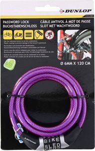 Dunlop Dunlop - Zapięcie do roweru z szyfrem (Fioletowy) 2