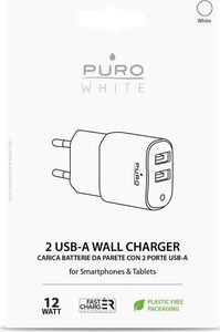 Ładowarka Puro Mini Travel Charger 2x USB-A 2.4 A (PUR4113WHT) 2