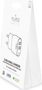Ładowarka Puro Mini Travel Charger 2x USB-A 2.4 A (PUR4113WHT) 3