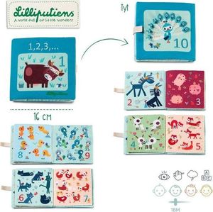 Lilliputiens LILLIPUTIENS Miękka książeczka do nauki liczenia 1, 2, 3... 18 m+ 2