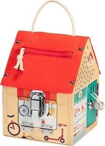 Lilliputiens LILLIPUTIENS Drewniany domek manipulacyjny z zamkami Lisek Włamywacz 3 lata+ 4